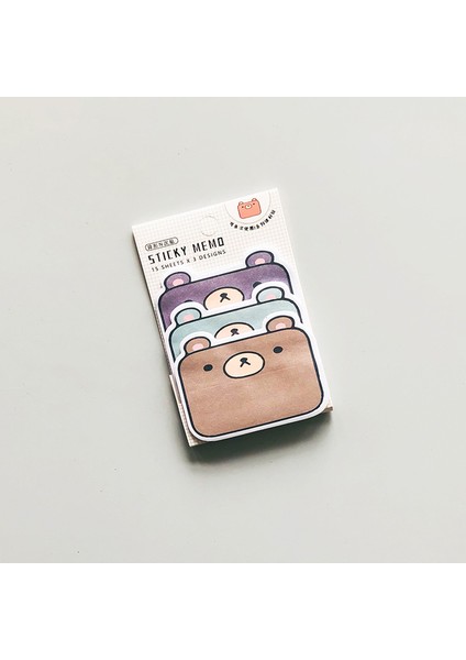 Yeşil 45 Yaprak/paket Kawaii Hayvan Ayı Kedi Bloknot Öğrenci Kırtasiye Okul Ofis Malzemeleri Yapışkan Not Sevimli Karikatür Not Defteri (Yurt Dışından)