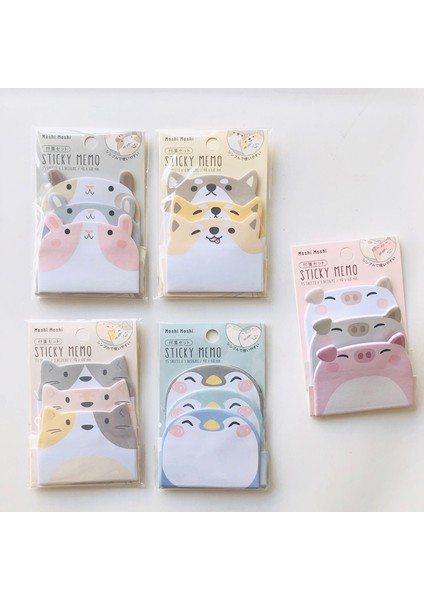 Yeşil 45 Yaprak/paket Kawaii Hayvan Ayı Kedi Bloknot Öğrenci Kırtasiye Okul Ofis Malzemeleri Yapışkan Not Sevimli Karikatür Not Defteri (Yurt Dışından) modelleri