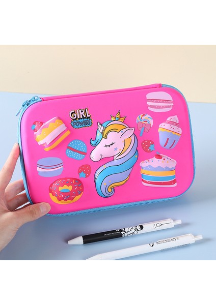 Sevimli Kalem Kutusu Unicorn Kalem Kutusu Kawaii Kalem Kutusu Büyük Kırtasiye 3D Kalem Kutusu Çocuklar Için Ofis Trousse Scolaire Sevimli Okul Kalem Kutuları (Yurt Dışından)