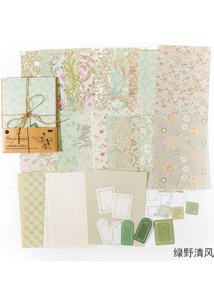 Stil 3 40 Adet Vintage Doku Kraft El Işi Kağıdı Dıy Scrapbooking Malzeme Etiket Dekor Önemsiz Dergisi Okul Kart Yapımı Kırtasiye Not Kağıdı (Yurt Dışından)