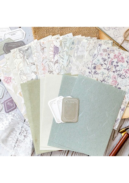 Stil 3 40 Adet Vintage Doku Kraft El Işi Kağıdı Dıy Scrapbooking Malzeme Etiket Dekor Önemsiz Dergisi Okul Kart Yapımı Kırtasiye Not Kağıdı (Yurt Dışından)