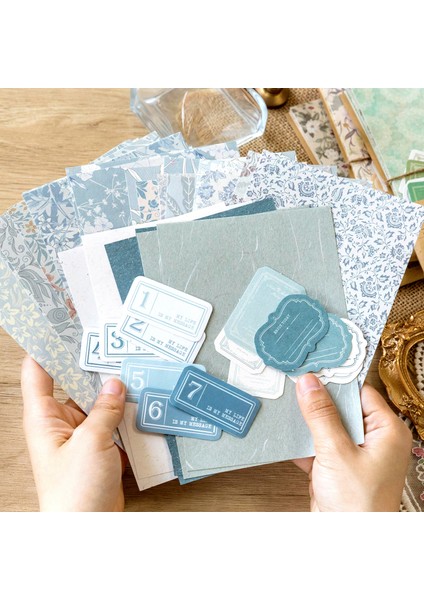 Stil 3 40 Adet Vintage Doku Kraft El Işi Kağıdı Dıy Scrapbooking Malzeme Etiket Dekor Önemsiz Dergisi Okul Kart Yapımı Kırtasiye Not Kağıdı (Yurt Dışından)
