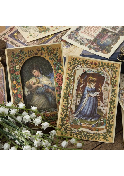 Stil 3 Vintage Bloknot Malzeme Kağıt Ortaçağ Bahçe Mektup Arka Bahçe Önemsiz Dergisi Scrapbooking Retro Arka Plan Dekorasyon Kağıdı (Yurt Dışından) fiyatları