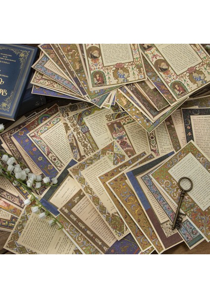 Stil 3 Vintage Bloknot Malzeme Kağıt Ortaçağ Bahçe Mektup Arka Bahçe Önemsiz Dergisi Scrapbooking Retro Arka Plan Dekorasyon Kağıdı (Yurt Dışından) fırsatları