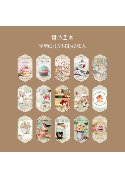 F-Tatlı Sanat 45 Adet Bloknot Malzeme Yapışkan Arka Plan Tatlı Çiçek Not Defteri Yapışkanlı Kelebek Paris Dantel Etiket Çıkartmaları Scrapbooking (Yurt Dışından)