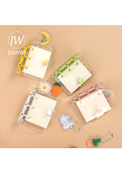 Unutmayın 60 Sayfa Mini Jıanwu Sevimli Mini 3 Halka Gevşek Yaprak Kitap Şeffaf Taşınabilir Öğrenci Dergisi Bağlayıcı Defter Kawaii Kırtasiye Okul Malzemeleri (Yurt Dışından) fiyatları