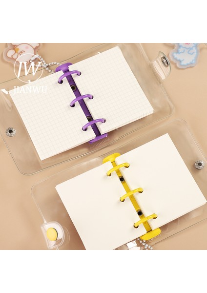 Unutmayın 60 Sayfa Mini Jıanwu Sevimli Mini 3 Halka Gevşek Yaprak Kitap Şeffaf Taşınabilir Öğrenci Dergisi Bağlayıcı Defter Kawaii Kırtasiye Okul Malzemeleri (Yurt Dışından) fırsatları