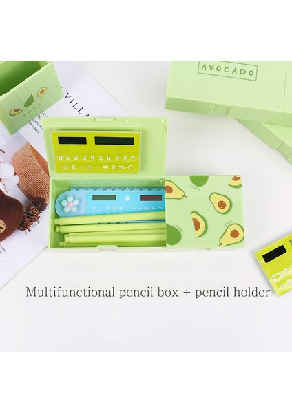 B-2 1 Adet Büyük Kapasiteli Kalem Kutusu Kalem Tutucu Okul Malzemeleri Hesap Makinesi ve Ayna ile Kırtasiye Kutusu 4'ü 1 Arada Çok Fonksiyonlu (Yurt Dışından) modelleri