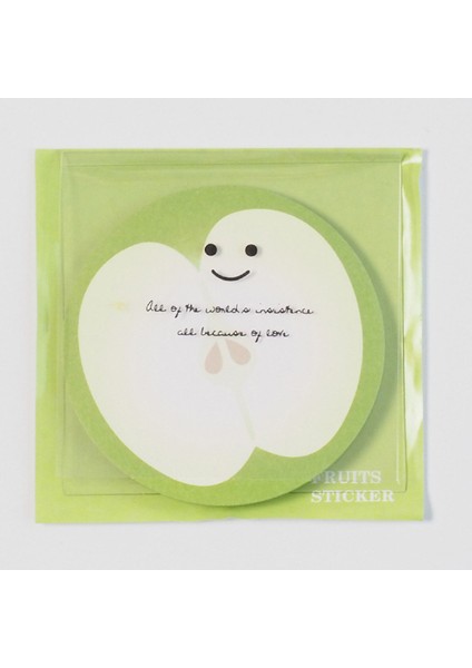 Yeşil Elma 1 Paket Yeni Meyve Tasarım Not Defteri Yapışkan Yaratıcı Pedler Memo Yazma Scratch Pad Notlar Zakka Kırtasiye Ofis Malzemeleri Okul (Yurt Dışından)
