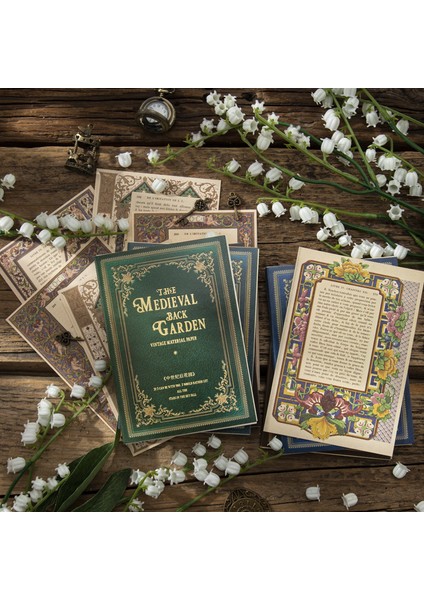 Stil 3 Vintage Bloknot Malzeme Kağıt Ortaçağ Bahçe Mektup Arka Bahçe Önemsiz Dergisi Scrapbooking Retro Arka Plan Dekorasyon Kağıdı (Yurt Dışından) indirimleri
