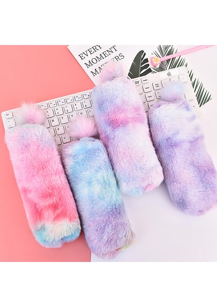 Sarı-S Peluş Sevimli Kalem Kutusu Çantası Kızlar Için Kozmetik Kawaii Kalem Kılıfı Kutusu Büyük Kapasiteli Öğrenci Geri Okul Malzemeleri Kore Kırtasiye (Yurt Dışından) modelleri
