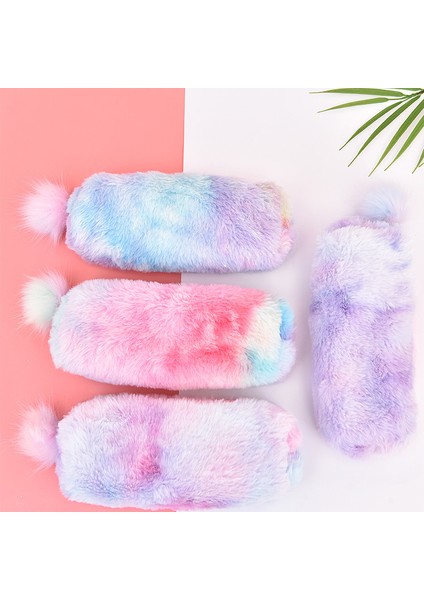 Sarı-S Peluş Sevimli Kalem Kutusu Çantası Kızlar Için Kozmetik Kawaii Kalem Kılıfı Kutusu Büyük Kapasiteli Öğrenci Geri Okul Malzemeleri Kore Kırtasiye (Yurt Dışından) fırsatları