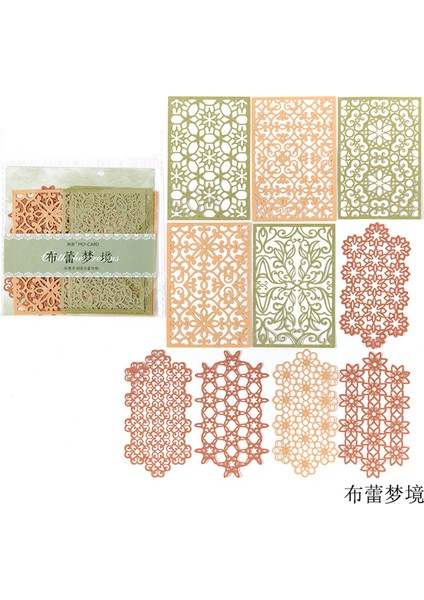 Stil 4 Estetik Çiçek Içi Boş Pencere Çerçevesi Malzeme Kağıt Önemsiz Dergisi Planlayıcısı Scrapbooking Vintage Dantel Dekoratif Dıy Kraft El Işi Kağıdı (Yurt Dışından)