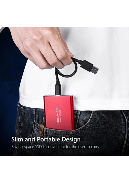 16 Tb Kırmızı 2023 Taşınabilir Disko Duro Externo USB 3.1 Tip-C M.2 SSD Harici Sabit Disk 500 GB 1 Tb 2 Tb Flash Sürücü 8 Tb Dizüstü Bilgisayarlar Için Sabit Diskler (Yurt Dışından)
