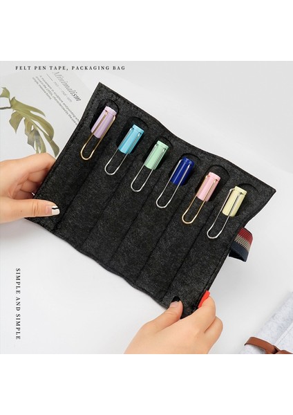 Kraliyet Mavi Kalem Kutusu Dayanıklı Keçe Kalem Kutusu Tutucu Düz Renk Dolma Kalemler Kılıfı Koruyucu Kol Kapağı Rulo Tükenmez Jel Kalem Kalem (Yurt Dışından) fırsatları