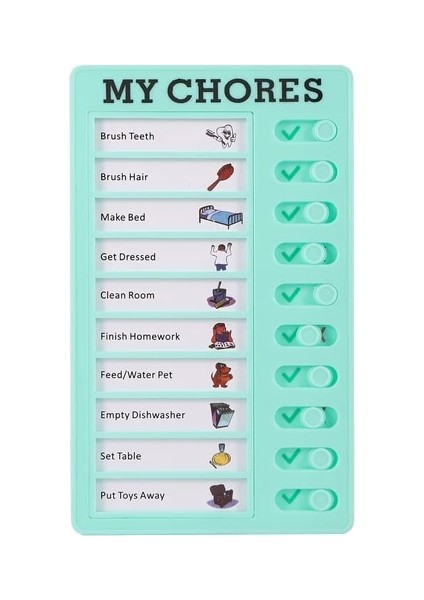 My Chores Gn Duvara Asma Kontrol Listesi Karavan Işleri Öz Disiplin Saat Yapılacaklar Listesinde Yumruk Karavan Buzdolabı Not Notu Mesaj Panosu (Yurt Dışından)