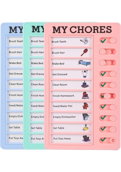 My Chores Gn Duvara Asma Kontrol Listesi Karavan Işleri Öz Disiplin Saat Yapılacaklar Listesinde Yumruk Karavan Buzdolabı Not Notu Mesaj Panosu (Yurt Dışından)