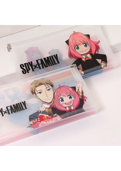 OSS24295BD4 Anime Spy×famıly Kalem Kutusu Şeffaf Fermuarlı Kalem Kılıfı Tutucu Cepler Büyük Kapasiteli Kırtasiye Organizatör Saklama Çantası (Yurt Dışından) fırsatları