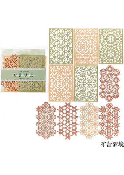 Stil 4 Vintage Dantel Bardak Altlığı Peçete Kağıt Estetik Içi Boş Kraft El Işi Kağıdı Dıy Scrapbooking Malzeme Dekor Önemsiz Dergisi Okul Kırtasiye Not Kağıdı (Yurt Dışından)