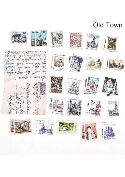 Old Town 46 Adet/paket Kırtasiye Çıkartmalar Vintage Damga Sızdırmazlık Etiket Seyahat Çıkartmaları Süslemeleri Scrapbooking Günlüğü Albümleri Bullet Journa (Yurt Dışından)