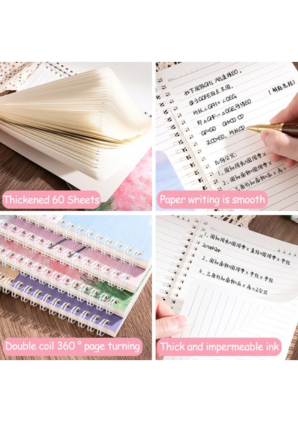 Baysalt-4 Adet 4 Kitap/set A5 Bobin Astarlı Defter Yüksek Kaliteli Kawaii Kore Kırtasiye Öğrenciler Için Sevimli Okul Malzemeleri (Yurt Dışından) indirimleri