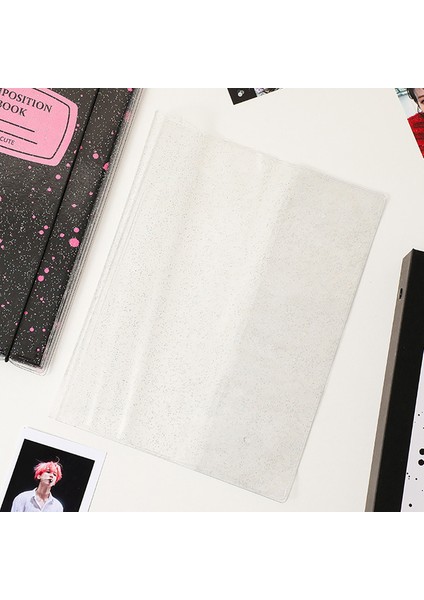 Kapak Bag-1pc Sharkbang Yeni Varış A5 Bağlayıcı Halkası Sert Kapak Toplama Kitap Inci Kalp Dergisi Yedekler Bandaj Kartpostallar Etiket Organizatör (Yurt Dışından)