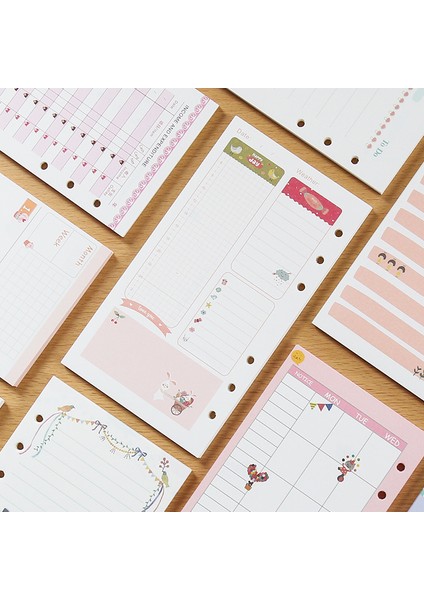 E A5 Sharkbang 40 Sayfa A5 A6 Gevşek Defter Dolum Spiral Ciltleme Dizini Iç Sayfa Aylık Haftalık Yapılacaklar Listesi Kağıt Kırtasiye (Yurt Dışından)