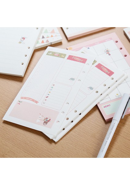 E A5 Sharkbang 40 Sayfa A5 A6 Gevşek Defter Dolum Spiral Ciltleme Dizini Iç Sayfa Aylık Haftalık Yapılacaklar Listesi Kağıt Kırtasiye (Yurt Dışından)
