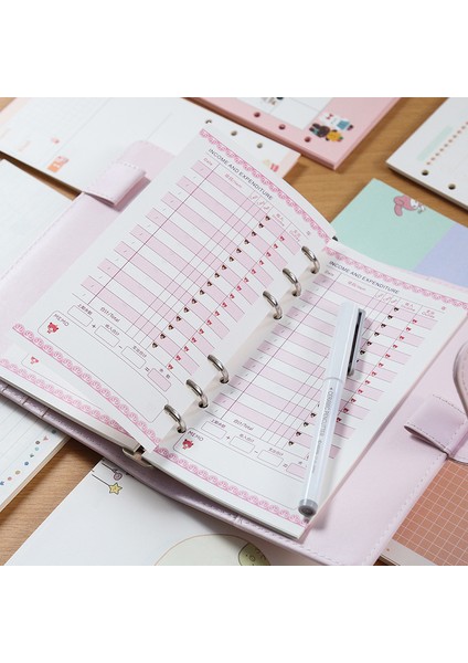 E A5 Sharkbang 40 Sayfa A5 A6 Gevşek Defter Dolum Spiral Ciltleme Dizini Iç Sayfa Aylık Haftalık Yapılacaklar Listesi Kağıt Kırtasiye (Yurt Dışından)