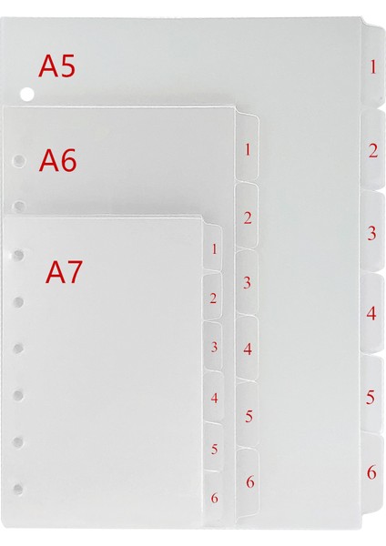A5 A5 A6 A7 Buzlu Pp 6 Sekmeli Bölücü Dizin Sayfaları Iç Kağıdı Korumak Için Plaka Aralayıcı Planlayıcı Filofax Organizatör Sekme Bölücüler (Yurt Dışından)