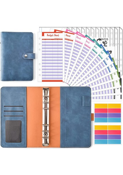 1 Cetvel A6 A6 Pu Deri Defter Bağlayıcı Planlayıcısı Organizatör Sistemi Fermuar Nakit Zarflar Bütçe Sayfaları Etiket Etiketleri Tasarruf Aksesuarları (Yurt Dışından)