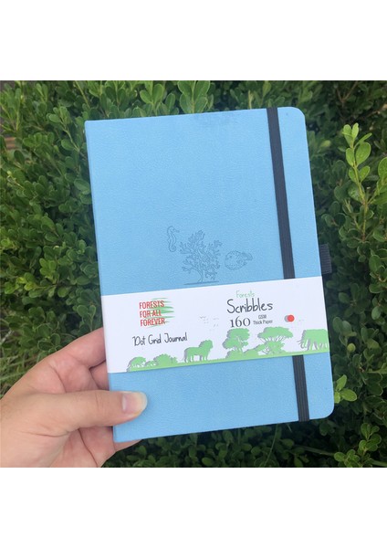 Gök MAVISI6797 Dotted 160 Sayfa Buke Bullet Nokta Izgaralı Defter Noktalı Günlük Çizim Eskiz DEFTERI-160GSM Kağıt, Iç Cep, Numaralı Sayfa P1- P160 (Yurt Dışından)