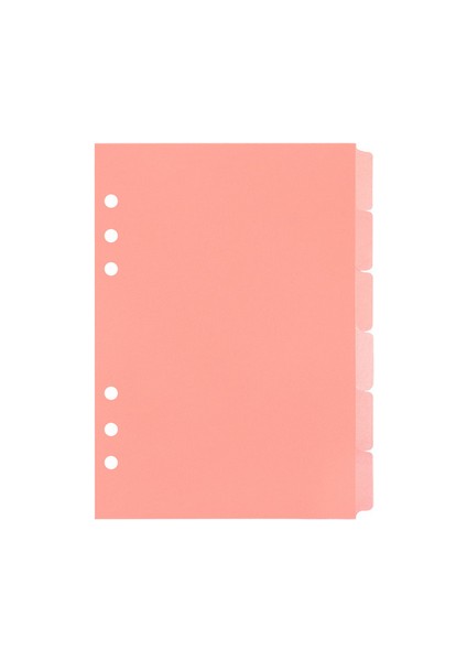 A5 Pembe 6 Adet A5 A6 Pp Siyah Pembe Kağıt Dizin Bölücü Sevimli 6 Delik Bağlayıcı Gevşek Yaprak Planlayıcısı Dizüstü Kırtasiye Defter Kağıdı Bölücü (Yurt Dışından)