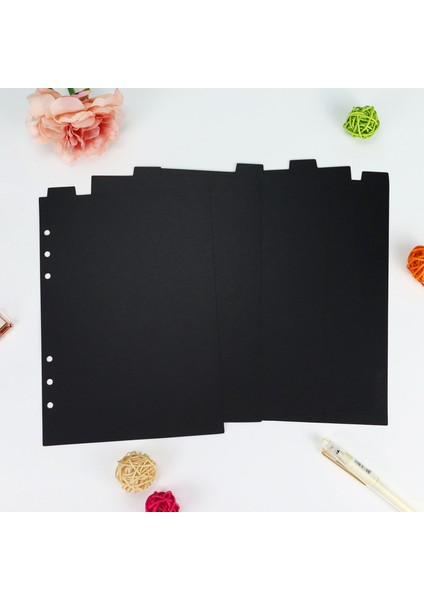 A5 Pembe 6 Adet A5 A6 Pp Siyah Pembe Kağıt Dizin Bölücü Sevimli 6 Delik Bağlayıcı Gevşek Yaprak Planlayıcısı Dizüstü Kırtasiye Defter Kağıdı Bölücü (Yurt Dışından) indirimleri
