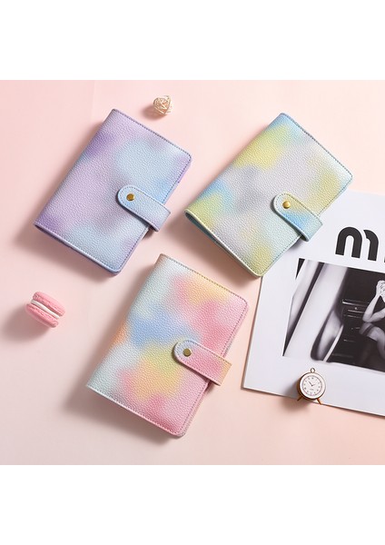 1 Takım A6 Batik Renk Değişimi Renk Gevşek Yaprak Defter 8 Adet Zip Cep, Bağlayıcı Bütçe Planlayıcısı Organizatör (Yurt Dışından) modelleri