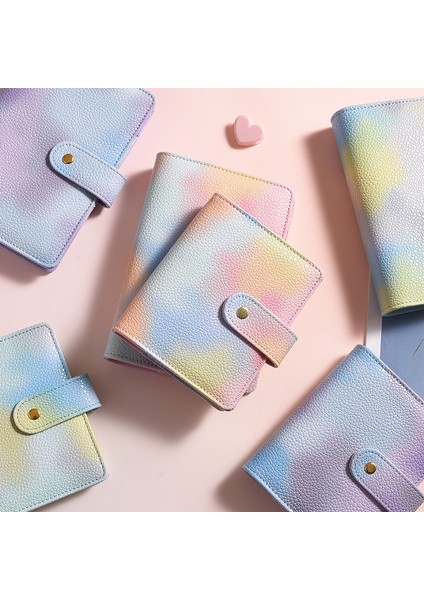 1 Takım A6 Batik Renk Değişimi Renk Gevşek Yaprak Defter 8 Adet Zip Cep, Bağlayıcı Bütçe Planlayıcısı Organizatör (Yurt Dışından) fırsatları