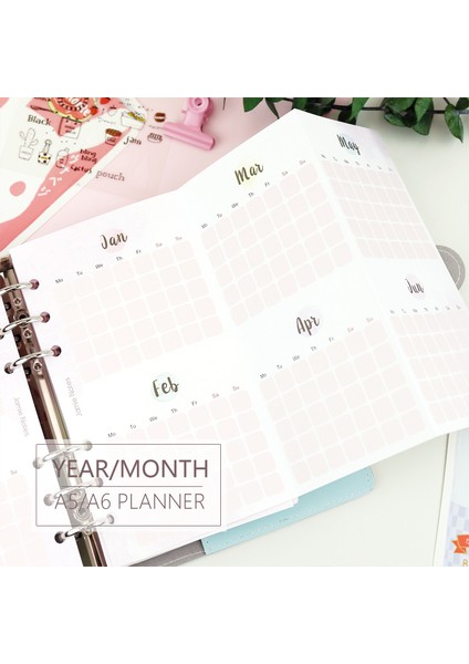 Yıllık-Aylık Plan A5-142X208MM Mypretties Fantasy Yıllık Aylık Planlayıcı Yedekler A5 A6 6 Delikli Bağlayıcı Organizatör Dizüstü Bilgisayar Için Üç Katlı Yedekler N.710 (Yurt Dışından) fiyatları