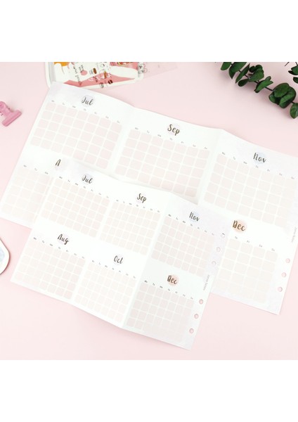 Yıllık-Aylık Plan A5-142X208MM Mypretties Fantasy Yıllık Aylık Planlayıcı Yedekler A5 A6 6 Delikli Bağlayıcı Organizatör Dizüstü Bilgisayar Için Üç Katlı Yedekler N.710 (Yurt Dışından) modelleri