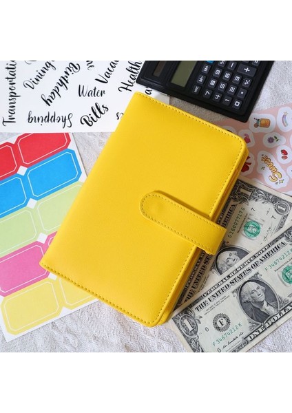 Sadece Kapak A6 A6 Bağlayıcı Bütçe Planlayıcısı Defter Kapakları Klasör A6 Boyutu 6 Delikli Bağlayıcı Cepler Plastik Bağlayıcı Fermuar Para Tasarruf Zarfı (Yurt Dışından)
