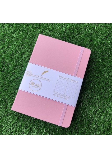 Pembe 180GSM Bambu Kağıdı 180GSM Noktalı Defter Nokta Izgara Dergisi Suluboya Eskiz Defteri Kalınlaşmak Bambu Kağıdı 160 Sayfa 5X5MM Su Geçirmez Kumaş Ciltli (Yurt Dışından)