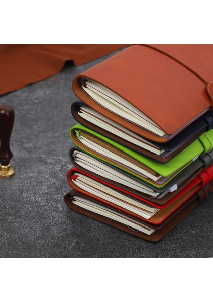 Siyah A6 38 Yaprak Pu Deri Defter A6 Retro Çok Fonksiyonlu Depolama Kart Çantası Iç Sayfa Seti Dıy Günlük Kaydı Kırtasiye Malzemeleri Kawaii (Yurt Dışından) modelleri