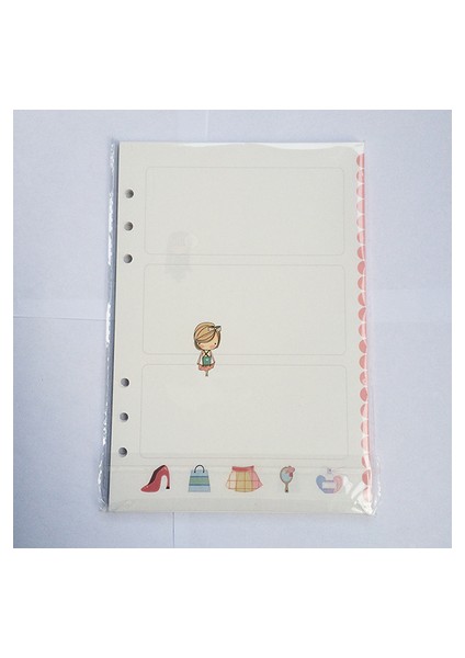 3 Boş Çerçeve A6 94X171MM Cetveller 80 Sayfa Hurda Rezervasyon Planlayıcısı Organizatör 6 Halkalı Defter Için Kağıtları Doldurur A5 A6 A7 (Yurt Dışından)