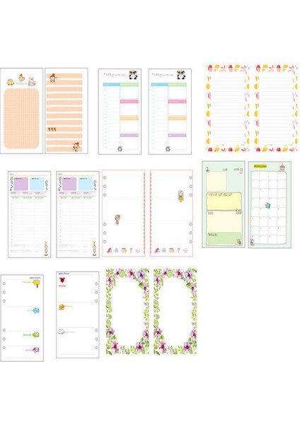 3 Boş Çerçeve A6 94X171MM Cetveller 80 Sayfa Hurda Rezervasyon Planlayıcısı Organizatör 6 Halkalı Defter Için Kağıtları Doldurur A5 A6 A7 (Yurt Dışından)
