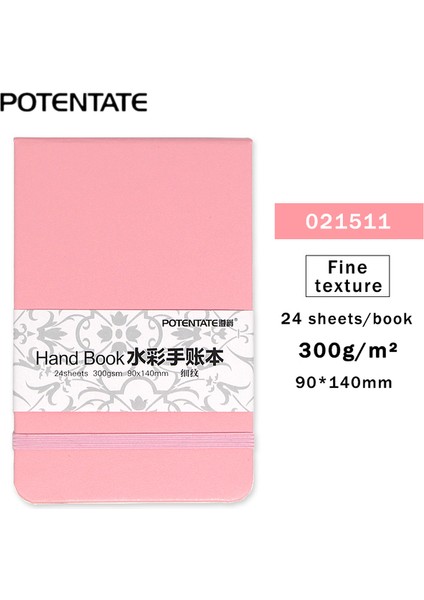 PINK-300G-24-90-140 Potentate 300GSM 24 Sayfa Suluboya El Hesap Kitabı/ped/kağıt Eskiz Defteri Sulu Boya El Kitabı Sanat Çizim Kitabı/kağıt (Yurt Dışından)