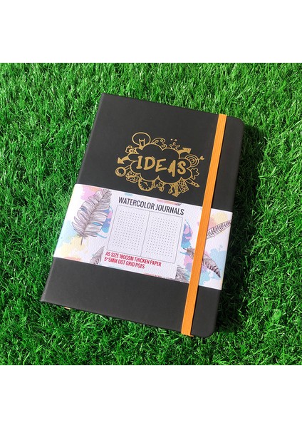 Fikir Logosu 180GSM Bambu Kağıdı 180GSM Noktalı Defter Nokta Izgara Dergisi Suluboya Eskiz Defteri Kalınlaşmak Bambu Kağıdı 160 Sayfa 5X5MM Su Geçirmez Kumaş Ciltli (Yurt Dışından)