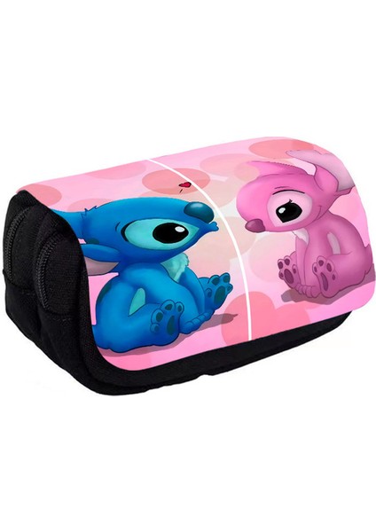 1 Adet Karikatür Disney Lilo Dikiş Stilleri Kalem Çantası Naylon Kalem Kutusu Çocuk Siyah Okul Malzemeleri Yüksek Kaliteli Kırtasiye Seti (Yurt Dışından)