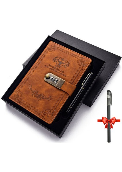 Mavi Gri Kilitli A5 200 Sayfa A5 Retro Şifre Defter Kitap Kilitli Günlüğü Kalınlaşmış Yaratıcı El Defter Öğrenci Not Defteri Kırtasiye Bağlayıcı (Yurt Dışından)
