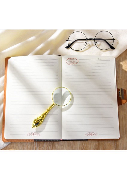 Mavi Gri Kilitli A5 200 Sayfa A5 Retro Şifre Defter Kitap Kilitli Günlüğü Kalınlaşmış Yaratıcı El Defter Öğrenci Not Defteri Kırtasiye Bağlayıcı (Yurt Dışından)