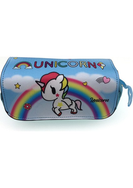 B Kalem Kutusu Estuche Escolar Trousse Scolaire Okul Kalem Kutusu Kalem Kutusu Estuches Para El Colegio Sevimli Unicorn Kawaii Çanta (Yurt Dışından)