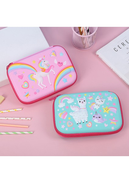 Kırmızı Unicorn Kalem Kutusu Kawaii Kalem Kutuları Büyük Kapasiteli Okul Malzemeleri Trousse Scolaire Çocuklar Kalem Kutusu Kırtasiye Sevimli Kalem Kutusu (Yurt Dışından) fiyatları